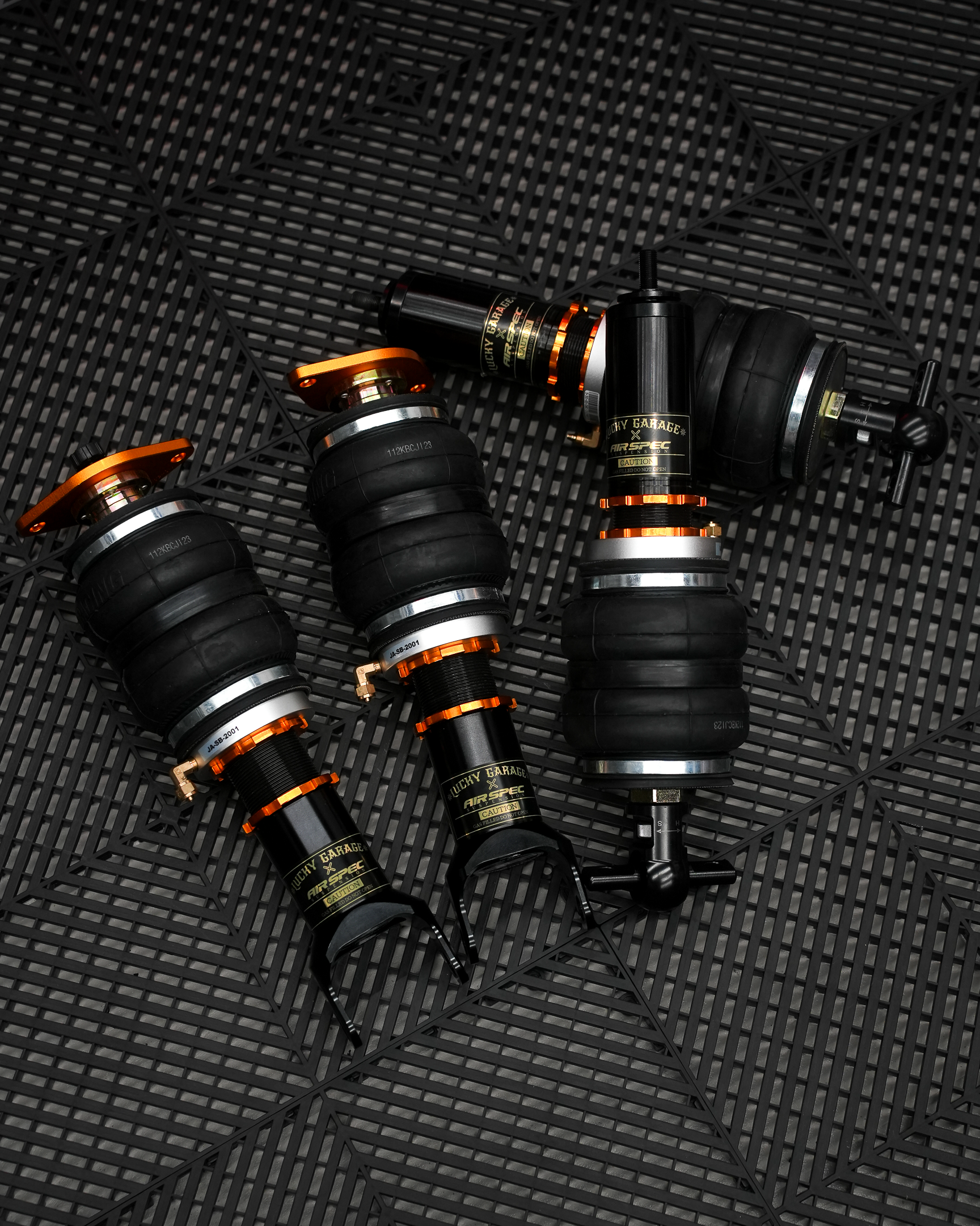 Lucky Garage x AirSpec C5 / C6 Air Suspension Struts - Pillowball Mounts