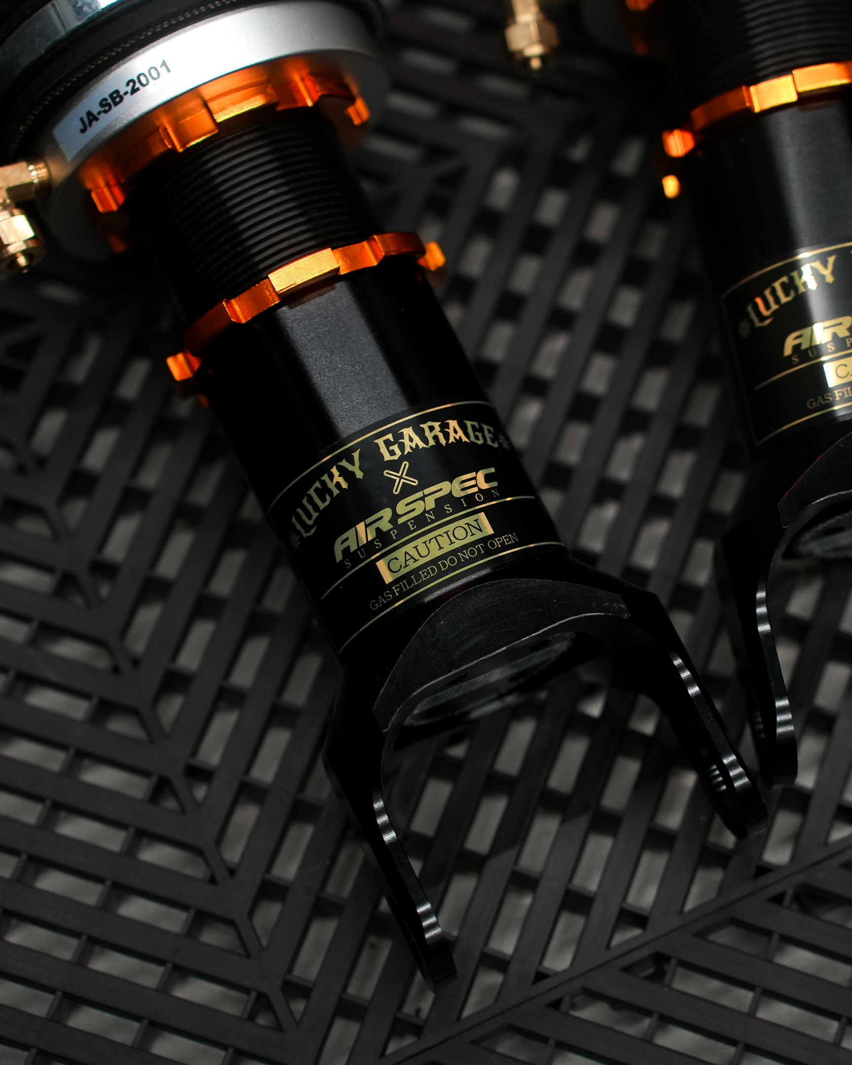 Lucky Garage x AirSpec C5 / C6 Air Suspension Struts - Pillowball Mounts