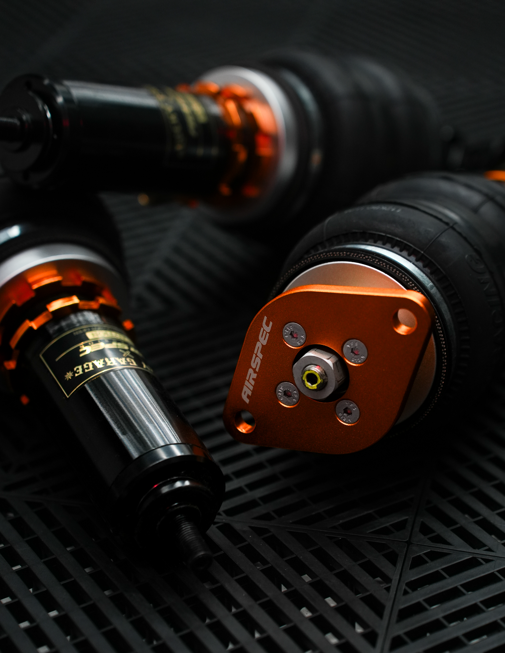 Lucky Garage x AirSpec C5 / C6 Air Suspension Struts - Pillowball Mounts